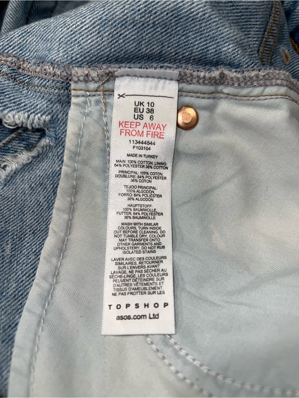 Topshop Denim Jeans super ripped